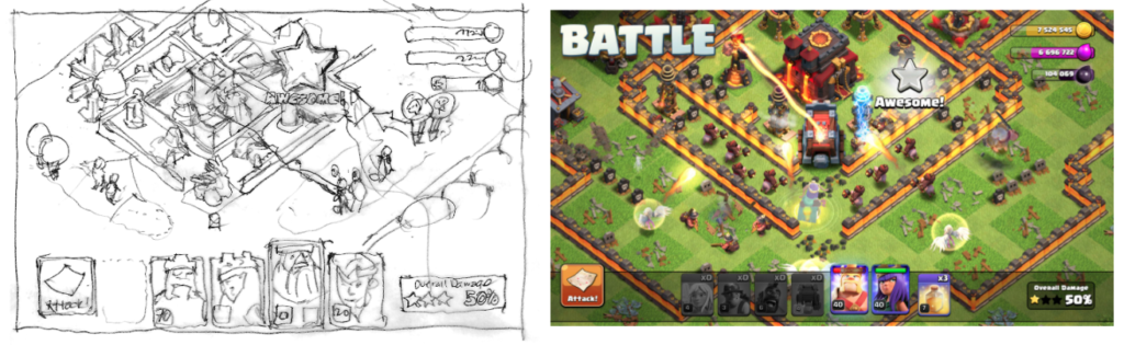 Concept Sketch for Clash of Clans