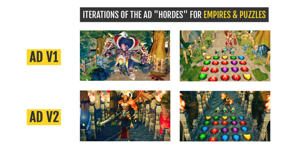 Creative iteration structure for Empires and Puzzles