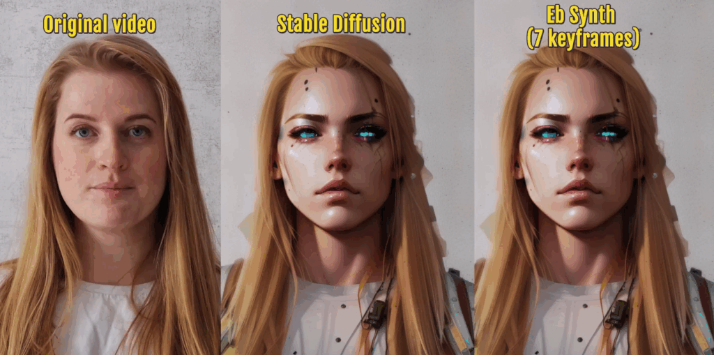 Stable Diffusion Img2Img batch function vs Eb Synth