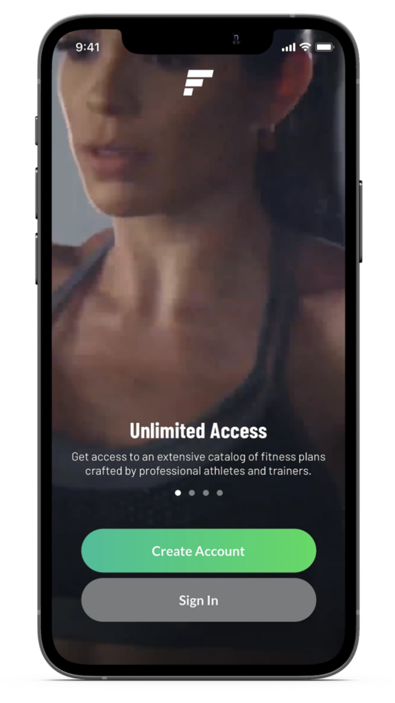 Fitplan welcome screen