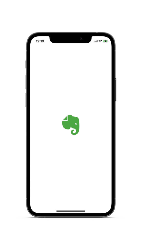 evernote splash screen